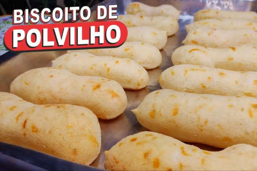 Biscoito de polvilho com queijo delicioso para a hora do café da tarde