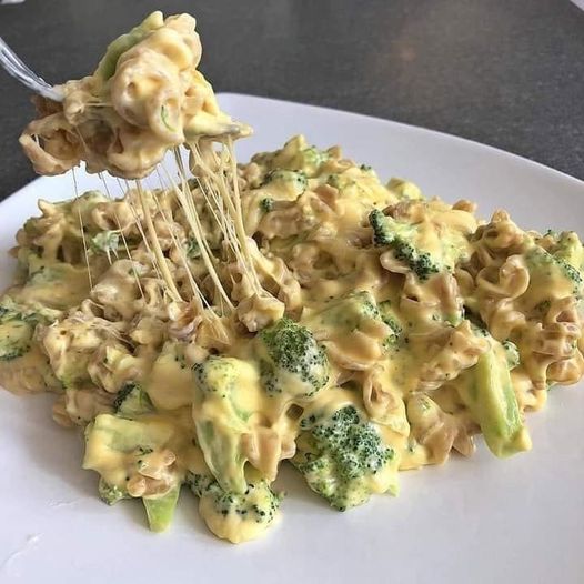 Macarrão Parafuso ao Molho Branco com Brócolis Simples e Delicioso